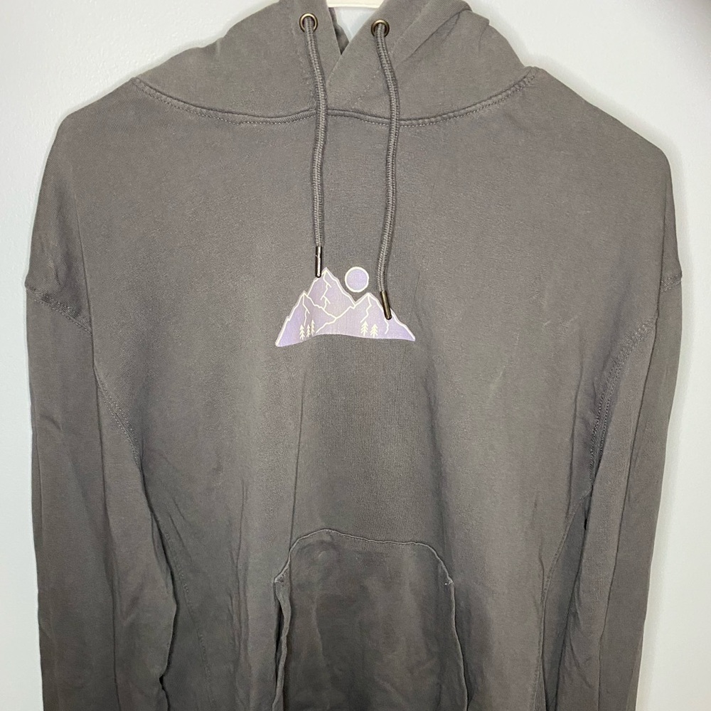 Grey self made mountain hoodie